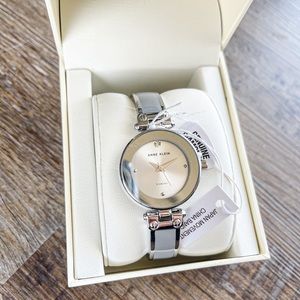 Anne Klein Ladies Silver/Grey Diamond Watch (NIB)